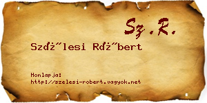 Szélesi Róbert névjegykártya