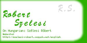 robert szelesi business card